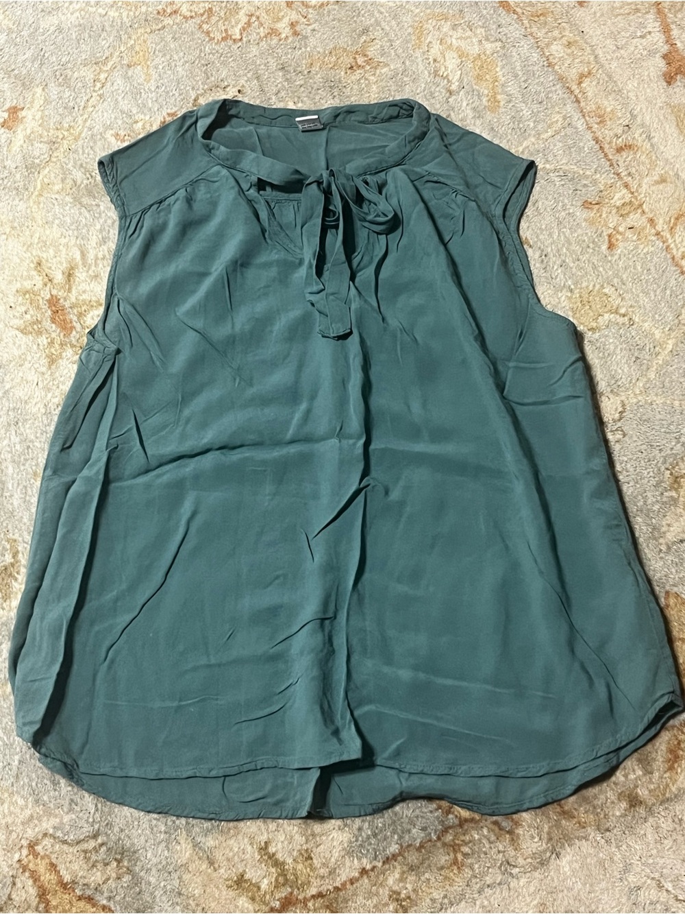 Old Navy Teal Tie-Front V-Neck Blouse